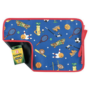 Set Of 2. AMPM KIds Boys Muslin Bib And Laminated Play Mat. NWT